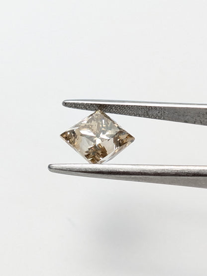 Princess Cut Brown Diamond Full Cut C4 SI - 4.06cts - 06164