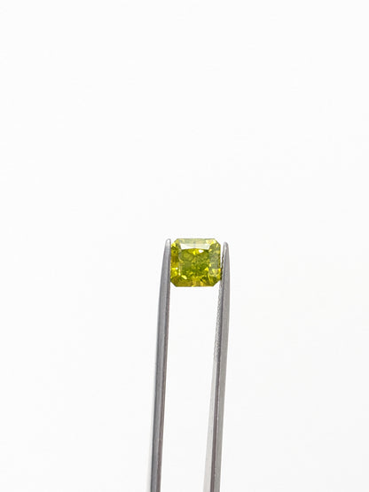 Radiant Cut Yellowish Green Diamond Full Cut VS2- 2.13cts - 06944