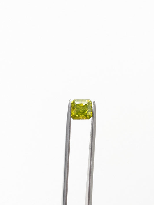 Radiant Cut Yellowish Green Diamond Full Cut VS2- 2.13cts - 06944