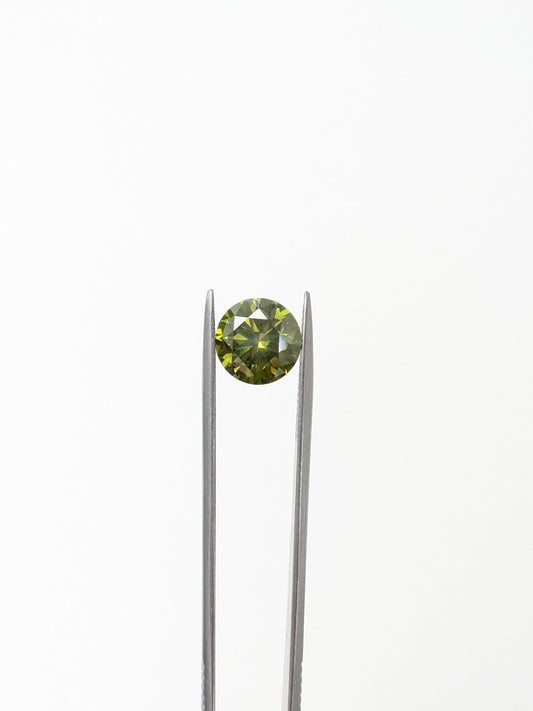 Round Green Diamond Full Cut - 3.11cts - 06003