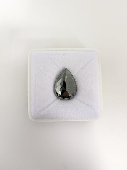 Pear Shape Black Diamond Rose Cut - 21.19cts - 08502