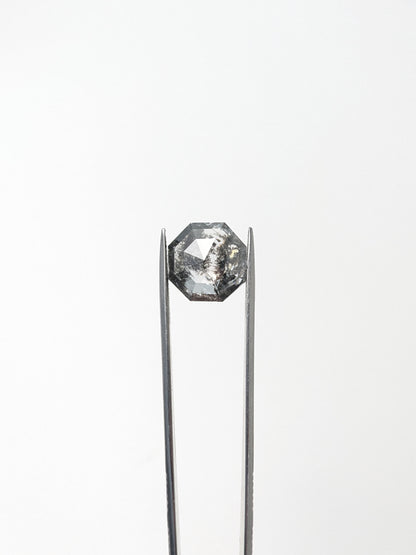 Octagon Salt + Pepper Diamond Double Cut - 8.04cts - 04689