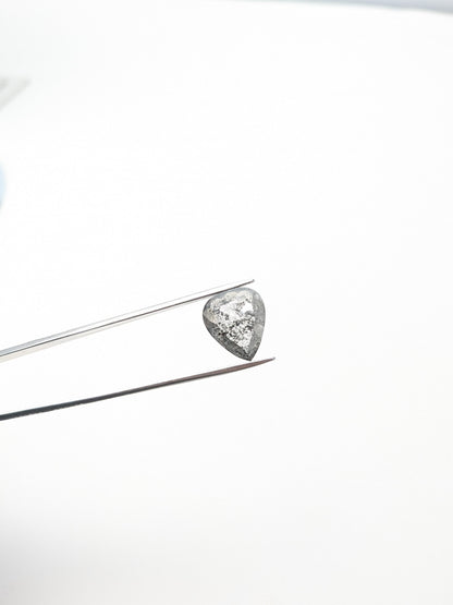Pear Shape Salt + Pepper Diamond Double Cut - 9.51cts - 09716