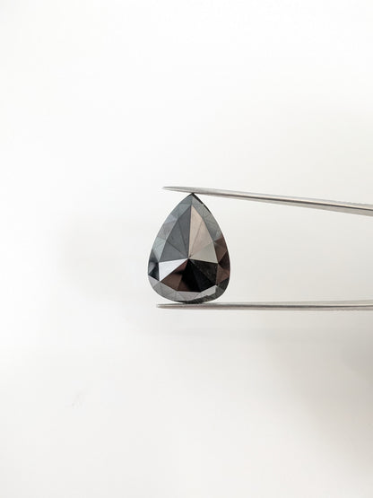 Pear Shape Black Diamond Double Cut - 24.25cts - 08503