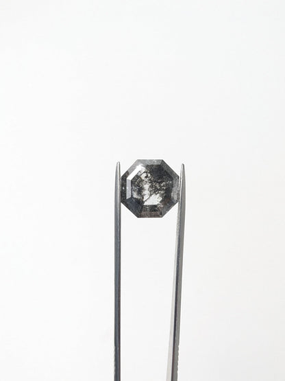Octagon Salt + Pepper Diamond Double Cut - 8.04cts - 04689