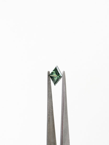 Pair of Princess Cut Green Diamonds Full Cut - 4.83cts - 06990