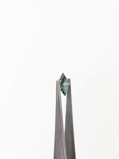 Pair of Princess Cut Green Diamonds Full Cut - 4.83cts - 06990