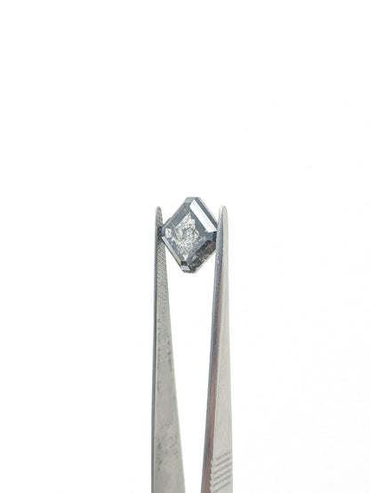 Emerald Cut Salt and Pepper Diamond Full Cut - 5.90cts - 02565