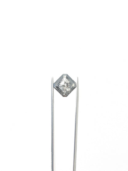 Emerald Cut Salt and Pepper Diamond Full Cut - 5.90cts - 02565