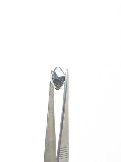 Emerald Cut Salt and Pepper Diamond Full Cut - 5.90cts - 02565