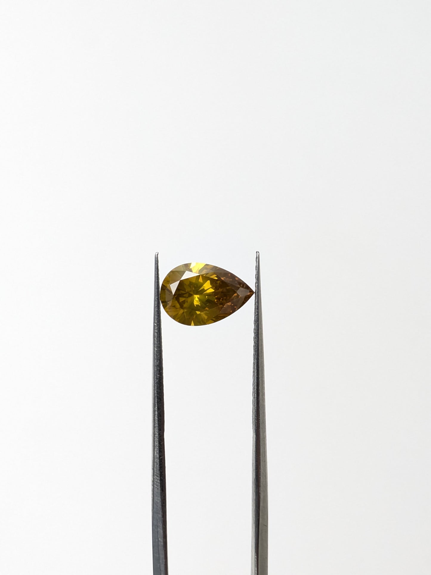 CLOSEOUT - Pear Shape Yellow Diamond Full Cut - 1.54cts - 01425