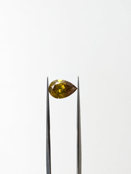 CLOSEOUT - Pear Shape Yellow Diamond Full Cut - 1.54cts - 01425