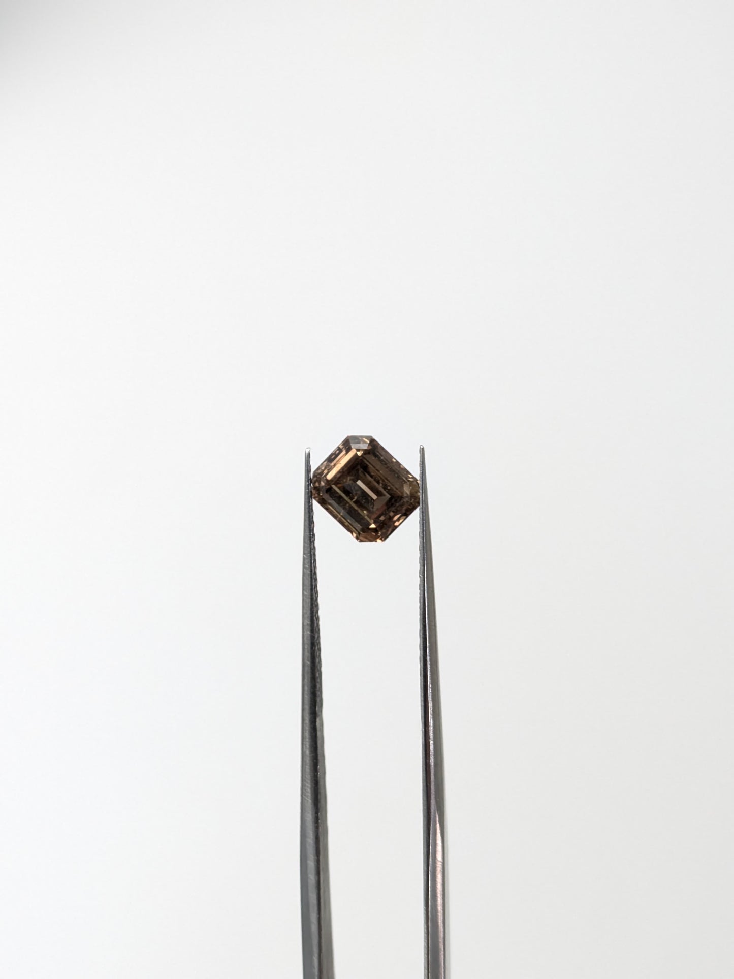 CLOSEOUT - Emerald Cut Brown Diamond Full Cut - 1.35cts - 08476