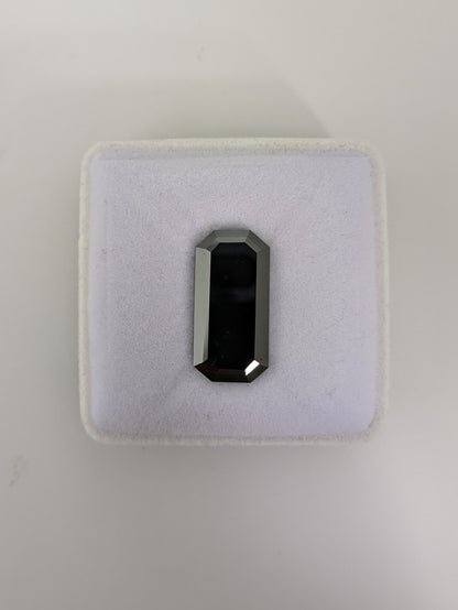 Emerald Cut Black Diamond Full Cut- 16.45cts - 08505