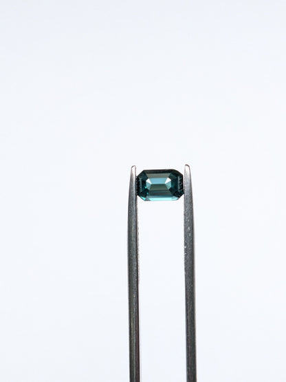 CLOSEOUT - Emerald Cut Blue Diamond Full Cut - .82cts - 06957