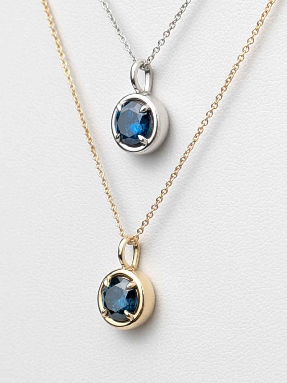 1.00ct Blue Diamond Solstice Pendant - SI Clarity