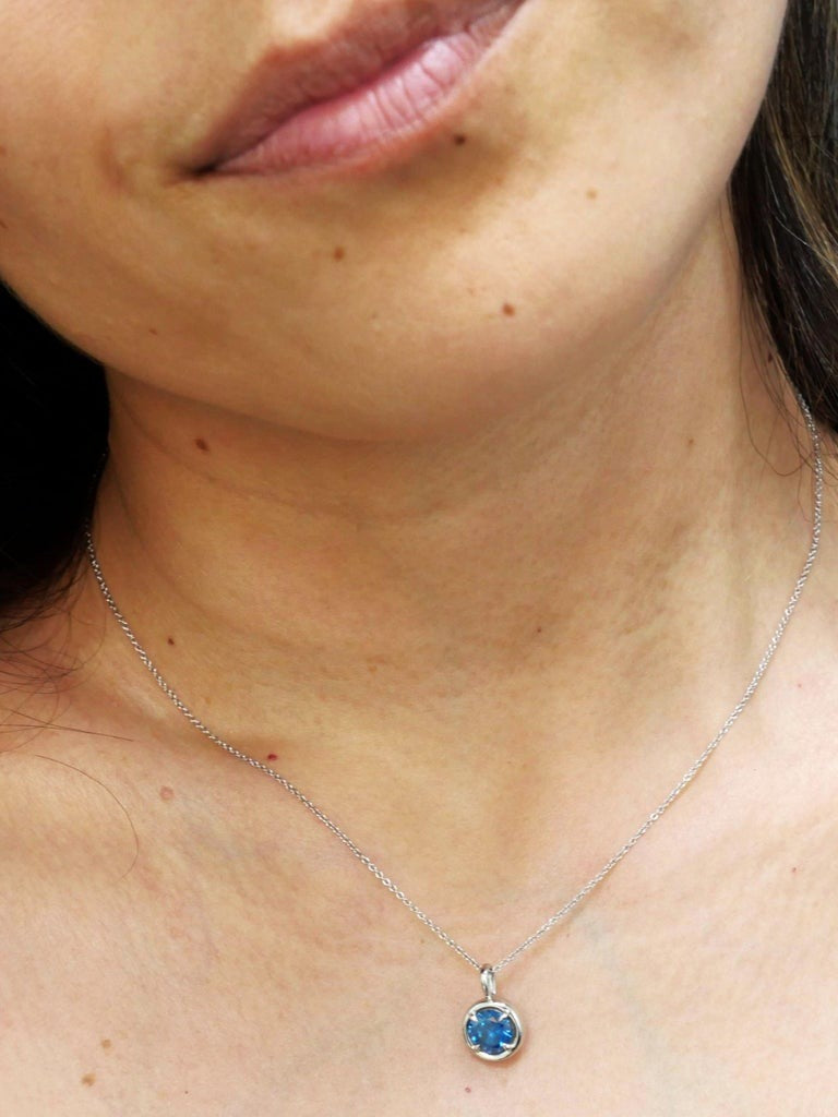 1.00ct Blue Diamond Solstice Pendant - SI Clarity