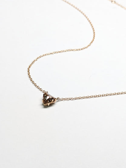 Polaris Fancy Shape Brown Diamond Choker Necklaces in 14K