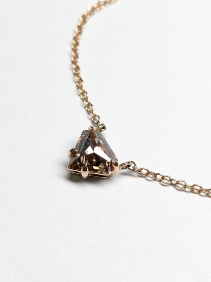 Polaris Fancy Shape Brown Diamond Choker Necklaces in 14K