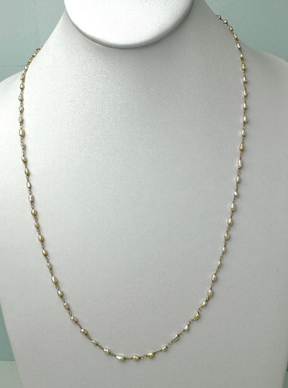 16"-50" Keshi Pearl Rosary Necklace