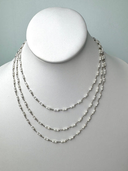 16"-50" Keshi Pearl Rosary Necklace