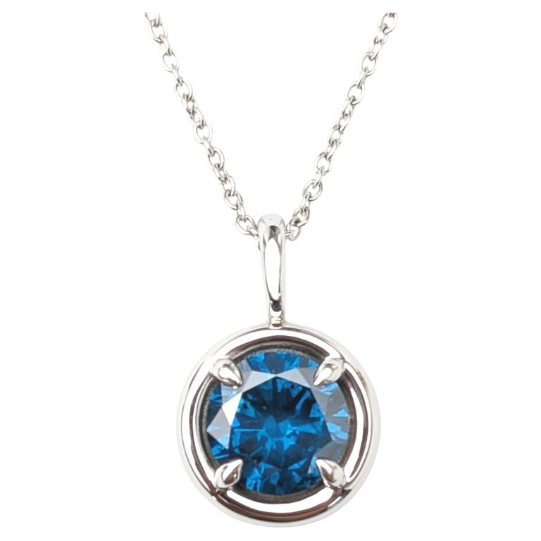 1.00ct Blue Diamond Solstice Pendant - SI Clarity