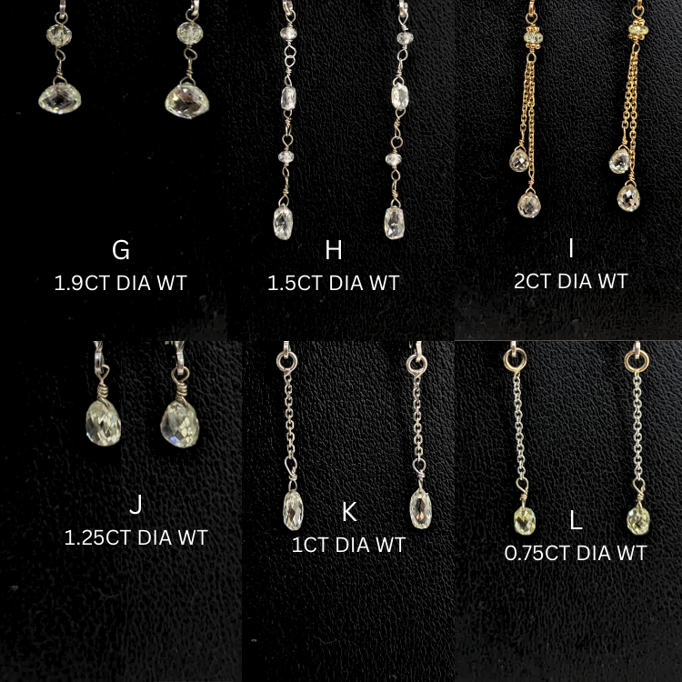 White Diamond Earring Jackets in 14K