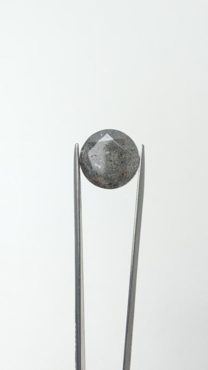 Round Salt and Pepper Diamond Full Cut - 11.42cts - 00647