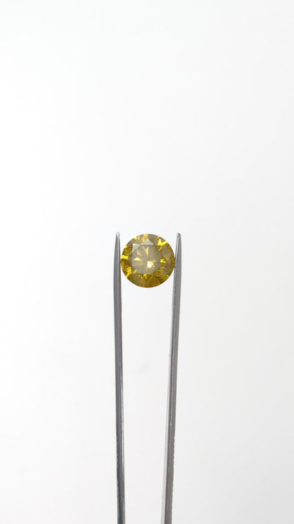 Round Yellow Diamond Full Cut VS - 4.99cts - 02448