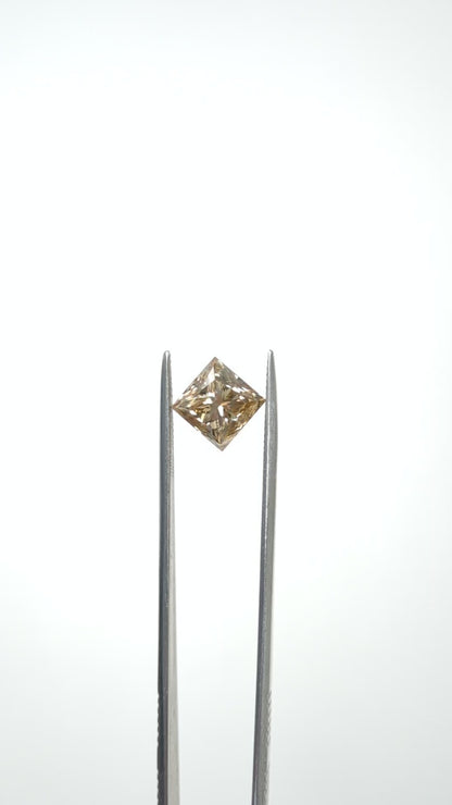 Princess Cut Brown Diamond Full Cut C4 SI - 4.06cts - 06164
