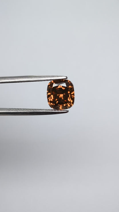 Cushion Cut Orangy Brown Diamond Full Cut - 2.16cts - 06121