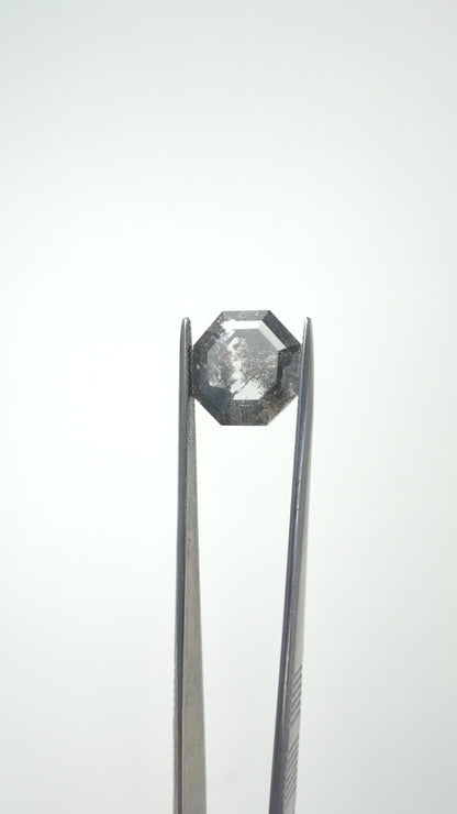 Octagon Salt + Pepper Diamond Double Cut - 8.04cts - 04689
