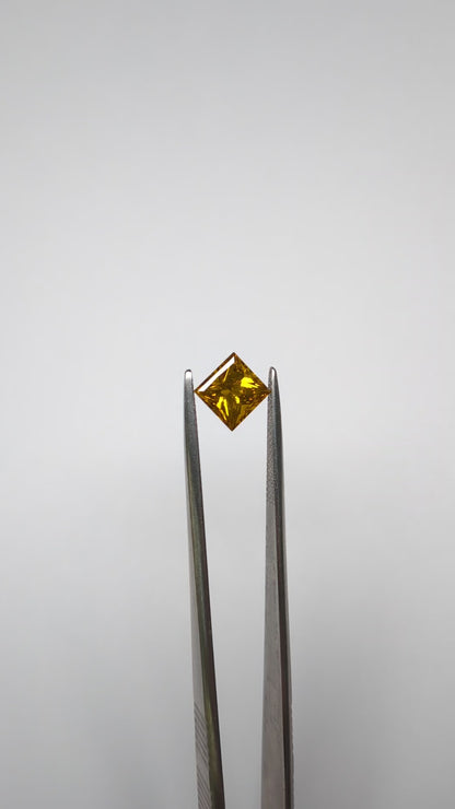 CLOSEOUT - Princess Cut Yellow Diamond Full Cut - 1.41cts - 08395