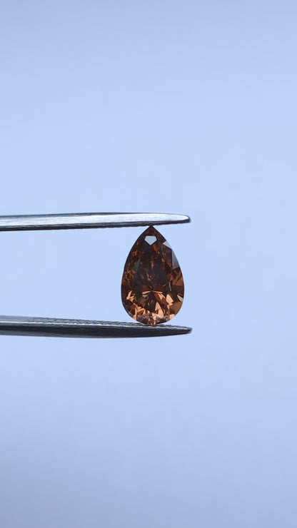 Pear Shape Brown Diamond Full Cut - 1.45cts - 02833