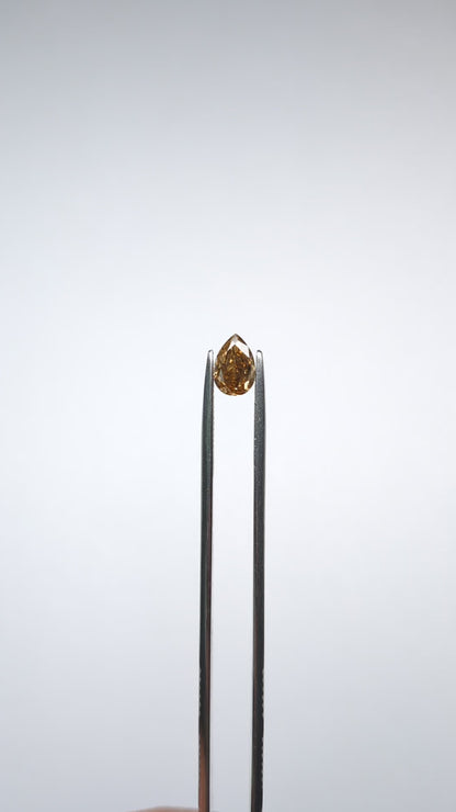 CLOSEOUT - Pear Shape Brown Diamond Full Cut - 1.02cts - 08459