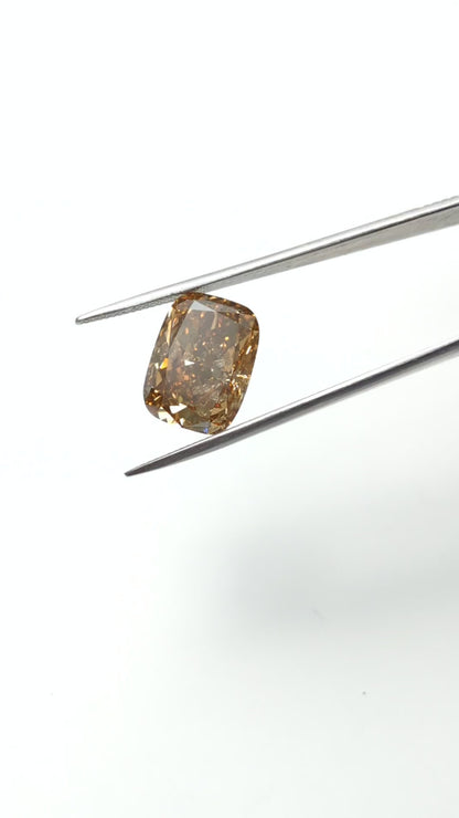 Cushion Cut Brown Diamond Full Cut - 10.20cts - 02501