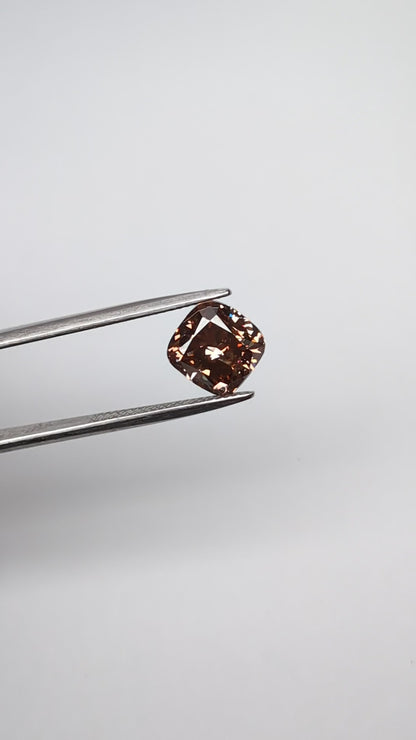 Cushion Cut Brown Diamond Full Cut - 3.07cts - 06117