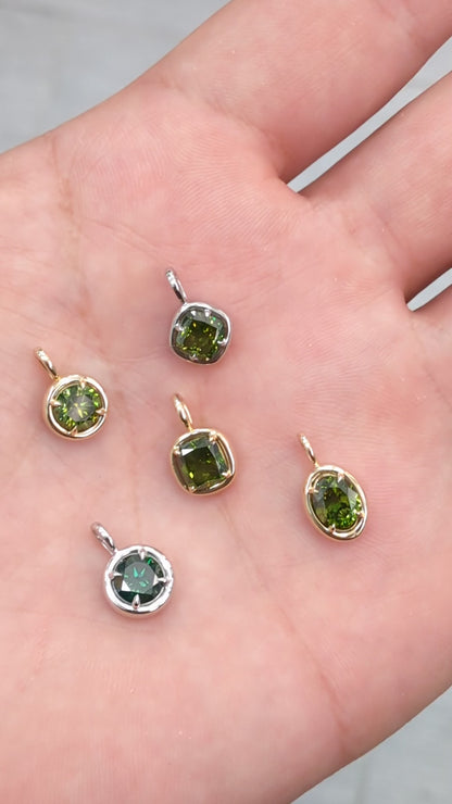 1.00ct Green Diamond Solstice Pendants
