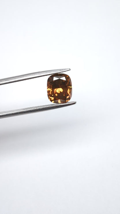 Cushion Cut Orangy Brown Diamond Full Cut - 2.16cts - 06118