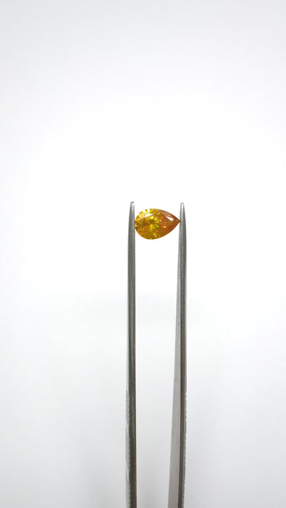 CLOSEOUT - Pear Shape Yellow Diamond Full Cut - 1.54cts - 01425
