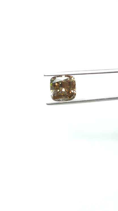 Cushion Cut Brown Diamond Full Cut - 4.63cts - 07711