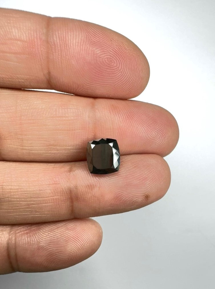 Cushion Shape Black Diamond Double Cut - 3.41cts - 01352