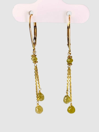 Lariat Earring With Yellow Diamonds in 14KY - EAR-066-2DTSDIA14Y-YL 2.6ctw