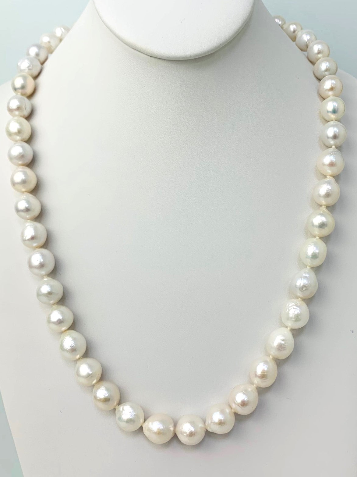 24" Freshwater Baroque Pearl Necklace in SS - NCK-219-STGPRLSS-WH-24