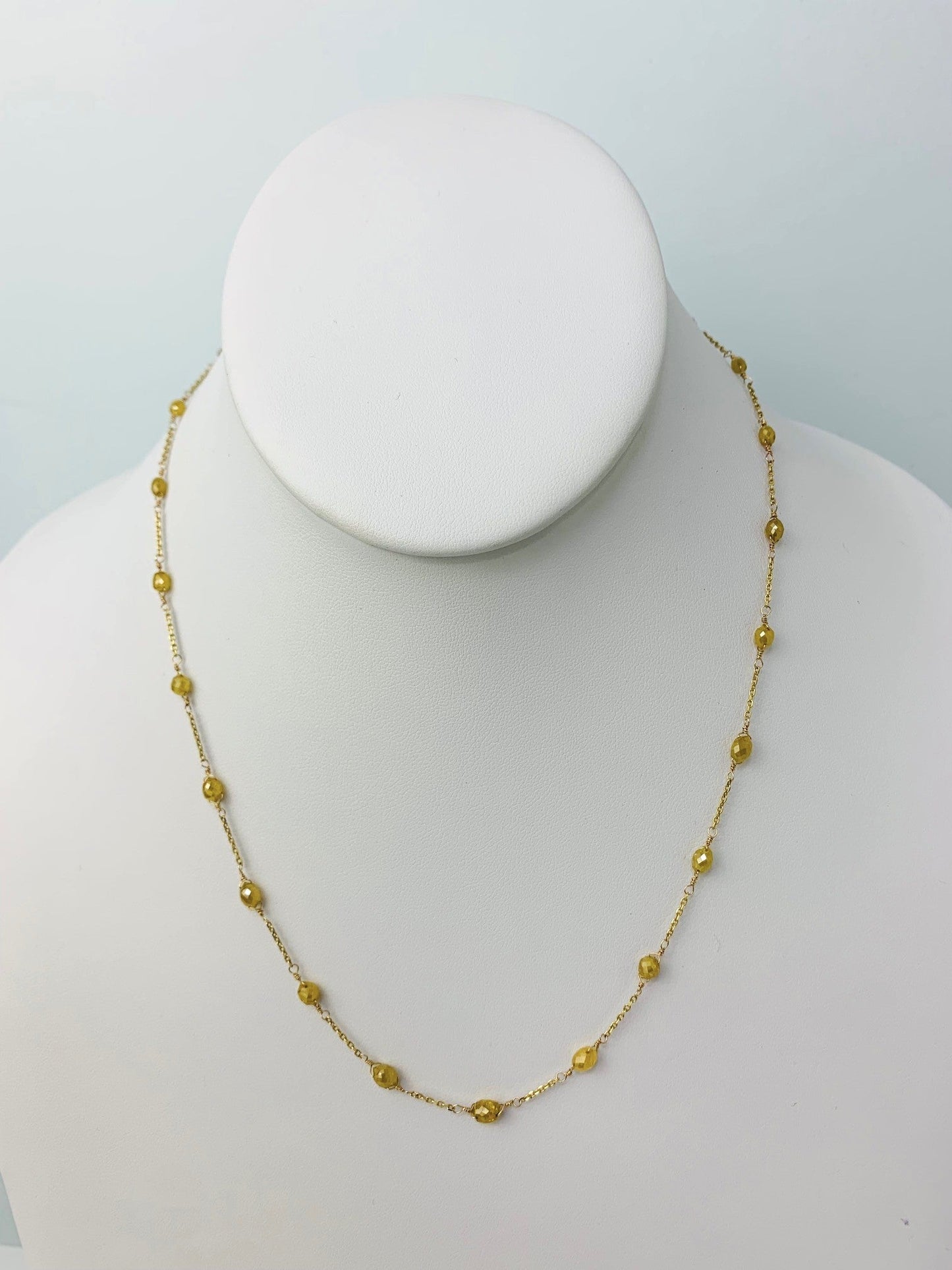 18" Yellow Diamond Station Necklace in 18KY - NCK-277-TNCDIA18Y-YL-18 6.3ctw