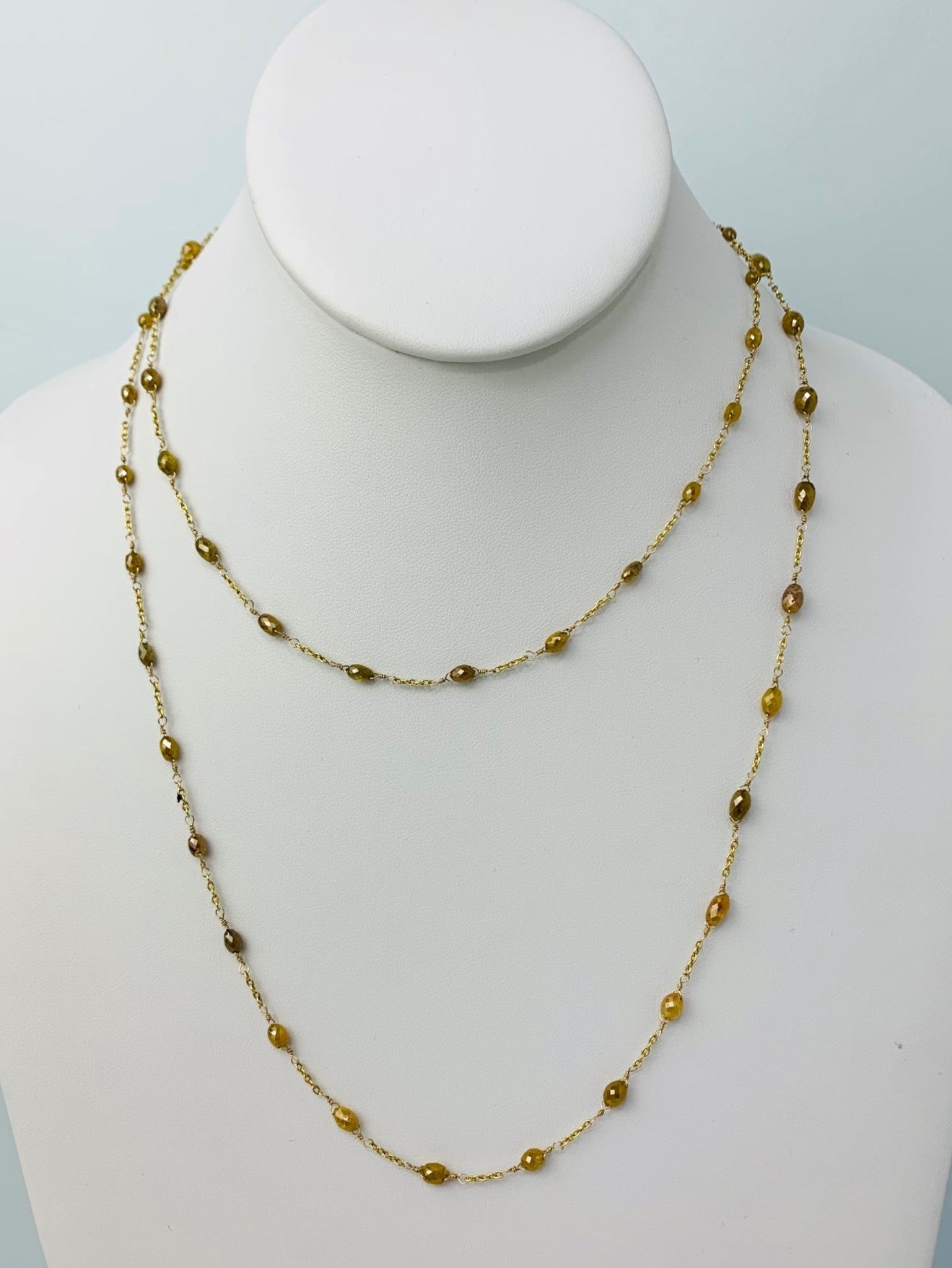 37" Yellow Diamond Station Necklace in 18KY - NCK-279-TNCDIA18Y-YL-37 17.30ctw